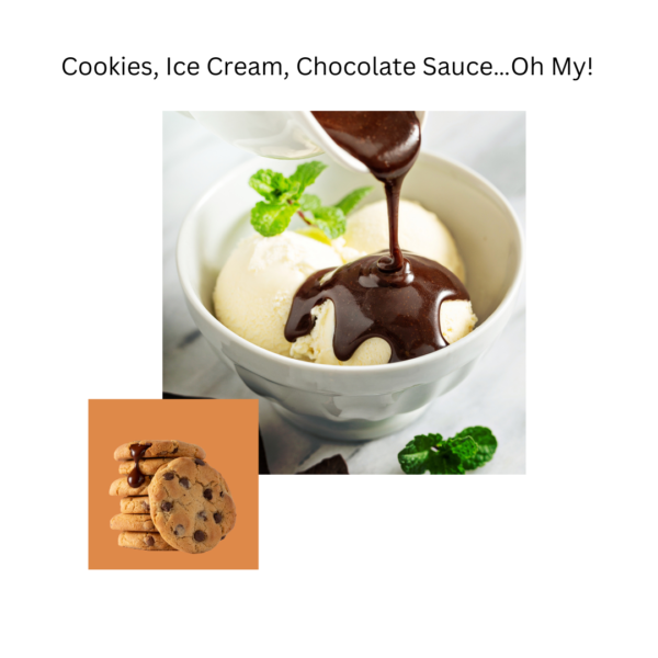 Cookies Ice Cream chocolate Sauce